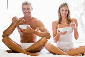 comer alimentos para aumentar a potencia